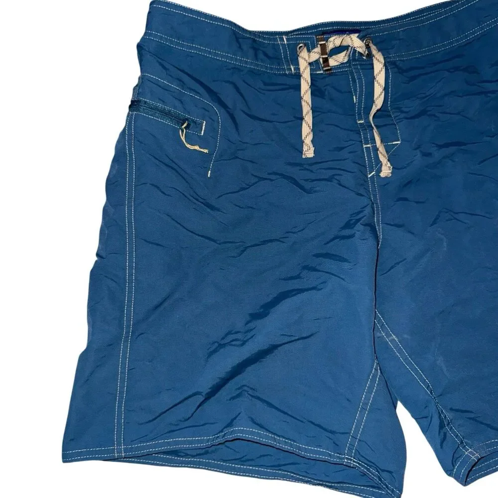 Patagonia Minimalist Wavefarer Board Shorts Blue Nylon Men Size 35 Summer - Picture 2 of 10
